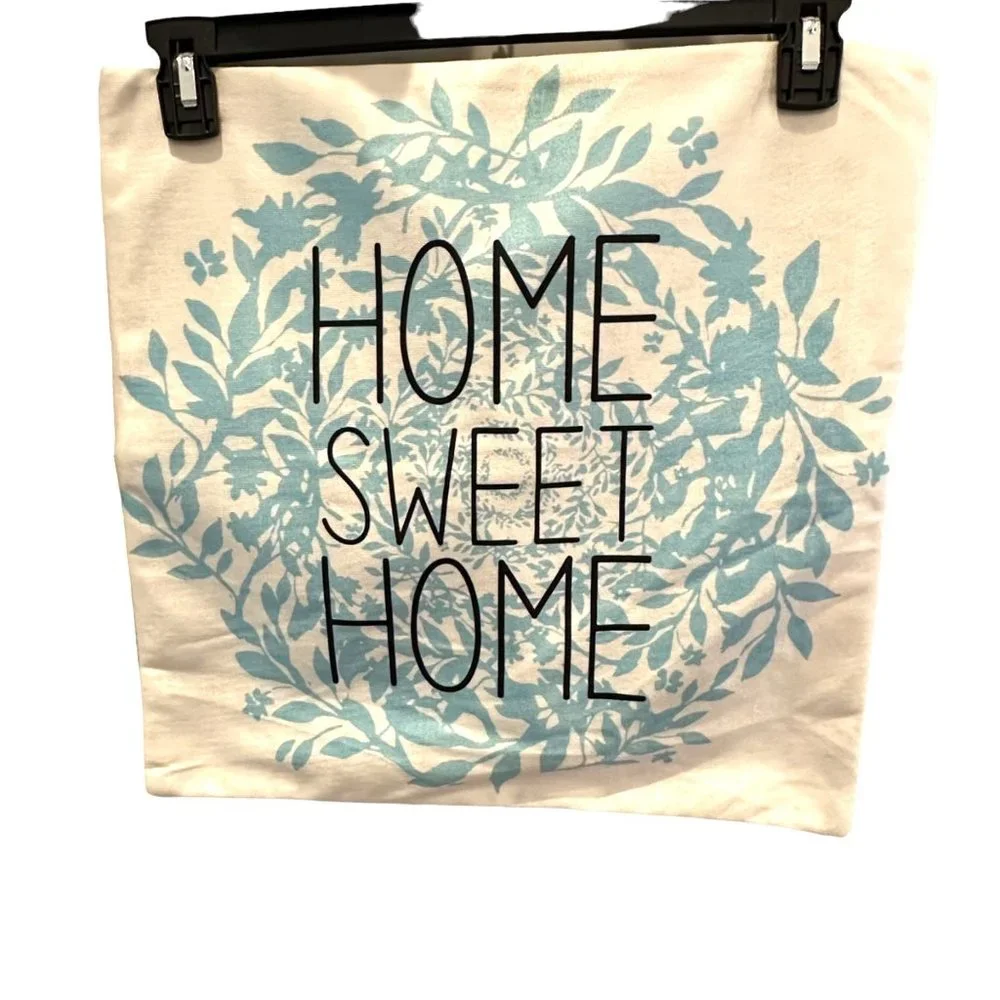 Unbranded 2 Pillowcase Covers Home Sweet Home Handmade Zip Closure Home Decor